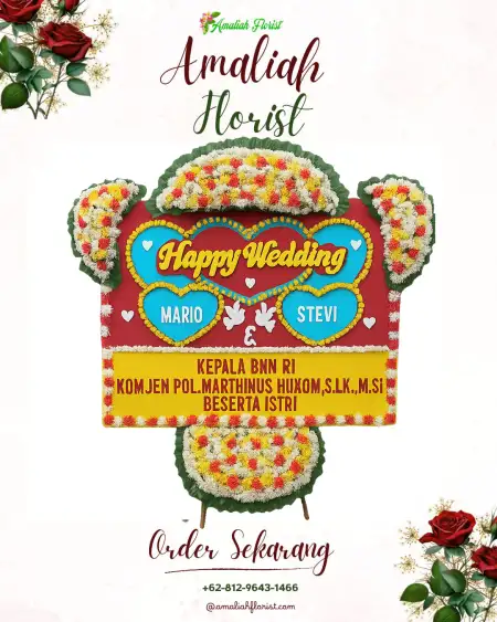 Papan Bunga Pernikahan Plososetro